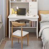 Modern Minimalist Rectangular MDF Makeup Vanity with 2 Cabinets – Sleek Bedroom Vanity Desk