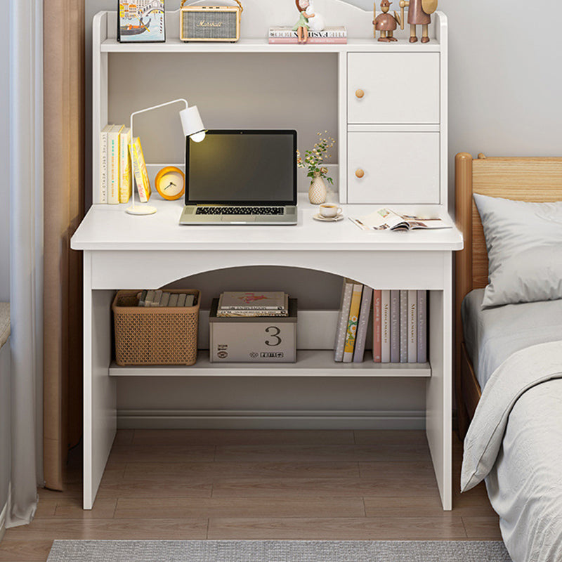 Modern Minimalist Rectangular MDF Makeup Vanity with 2 Cabinets – Sleek Bedroom Vanity Desk