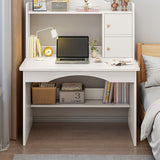 Modern Minimalist Rectangular MDF Makeup Vanity with 2 Cabinets – Sleek Bedroom Vanity Desk