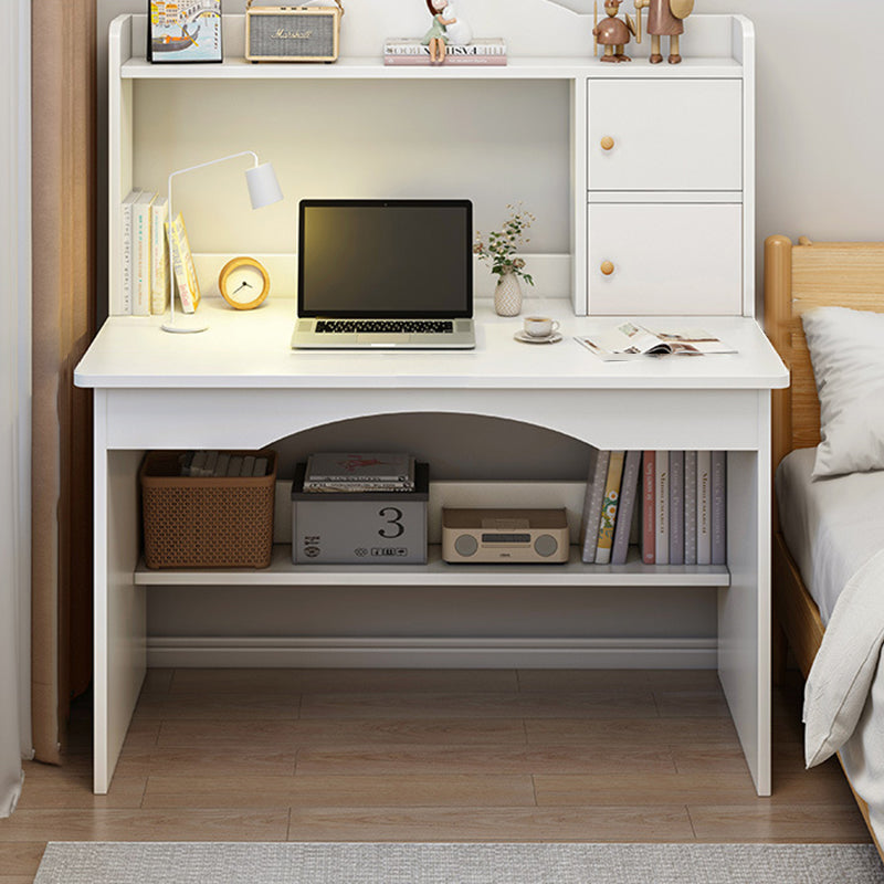 Modern Minimalist Rectangular MDF Makeup Vanity with 2 Cabinets – Sleek Bedroom Vanity Desk