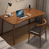 Modern Minimalist Rectangular Solid Wood Desks with Four Legs for Home Office