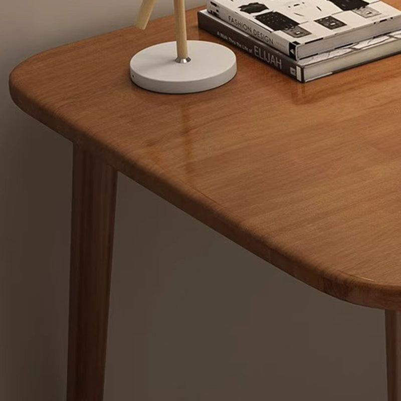 Modern Minimalist Rectangular Solid Wood Desks with Four Legs for Home Office