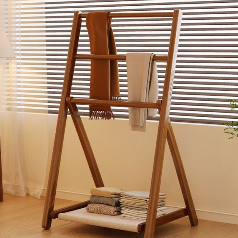 Sleek Modern Bamboo Display Rack with Triangular Frame and Rounded Edges — Minimalist Living Room Decor