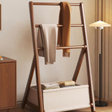 Sleek Modern Bamboo Display Rack with Triangular Frame and Rounded Edges — Minimalist Living Room Decor