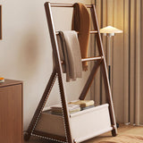 Sleek Modern Bamboo Display Rack with Triangular Frame and Rounded Edges — Minimalist Living Room Decor