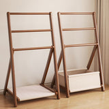 Sleek Modern Bamboo Display Rack with Triangular Frame and Rounded Edges — Minimalist Living Room Decor