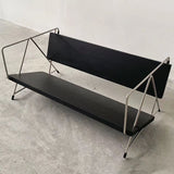 Sleek Modern Minimalist Rectangular Solid Wood & Iron Bookshelves, 4-Leg Design for Home Office