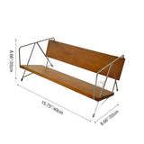 Sleek Modern Minimalist Rectangular Solid Wood & Iron Bookshelves, 4-Leg Design for Home Office