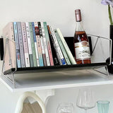 Sleek Modern Minimalist Rectangular Solid Wood & Iron Bookshelves, 4-Leg Design for Home Office