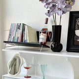Sleek Modern Minimalist Rectangular Solid Wood & Iron Bookshelves, 4-Leg Design for Home Office