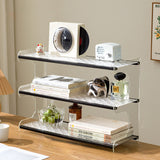 Modern Minimalist Rectangular Bookshelves — Bamboo, Acrylic & ABS — 2, 3, or 4-Tier for Home Office