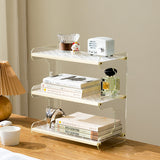 Modern Minimalist Rectangular Bookshelves — Bamboo, Acrylic & ABS — 2, 3, or 4-Tier for Home Office