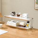 Modern Minimalist Rectangular Bookshelves — Bamboo, Acrylic & ABS — 2, 3, or 4-Tier for Home Office