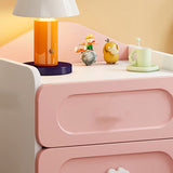 Modern Kids Nightstand with 2 Drawers — Square MDF Nightstand for Bedroom
