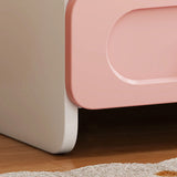 Modern Kids Nightstand with 2 Drawers — Square MDF Nightstand for Bedroom