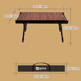 Sleek Contemporary Industrial Aluminum Foldable Rectangular Outdoor Coffee Table, 1-Tier for Patio