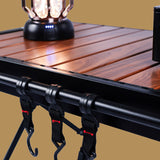 Sleek Contemporary Industrial Aluminum Foldable Rectangular Outdoor Coffee Table, 1-Tier for Patio