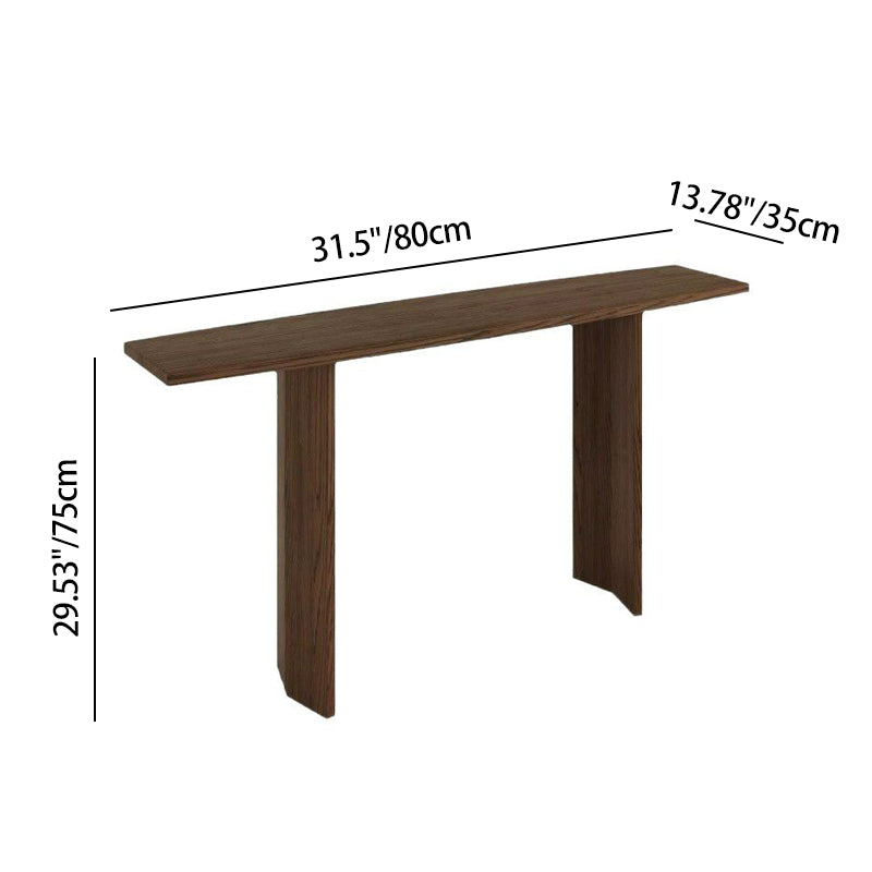 Modern Minimalist Rectangular Console Table — Pine & Ash Wood, 1-Tier, Perfect for Entryway