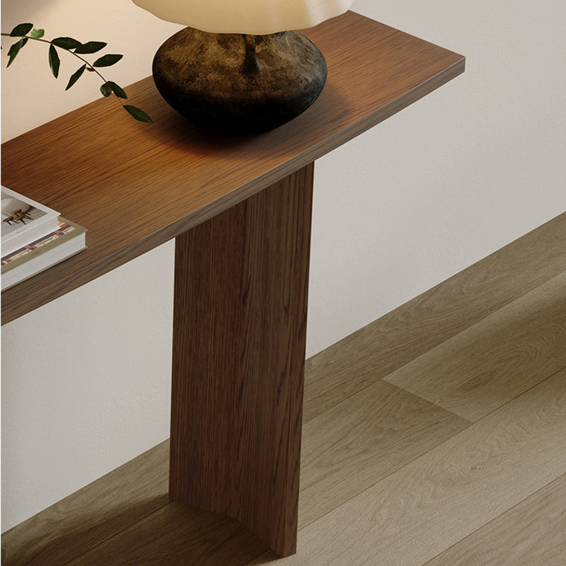 Modern Minimalist Rectangular Console Table — Pine & Ash Wood, 1-Tier, Perfect for Entryway