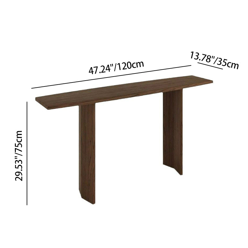 Modern Minimalist Rectangular Console Table — Pine & Ash Wood, 1-Tier, Perfect for Entryway