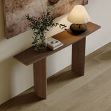Modern Minimalist Rectangular Console Table — Pine & Ash Wood, 1-Tier, Perfect for Entryway