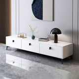 Modern Minimalist Rectangular TV Stand with 4 Drawers - Engineered Wood for Living Room