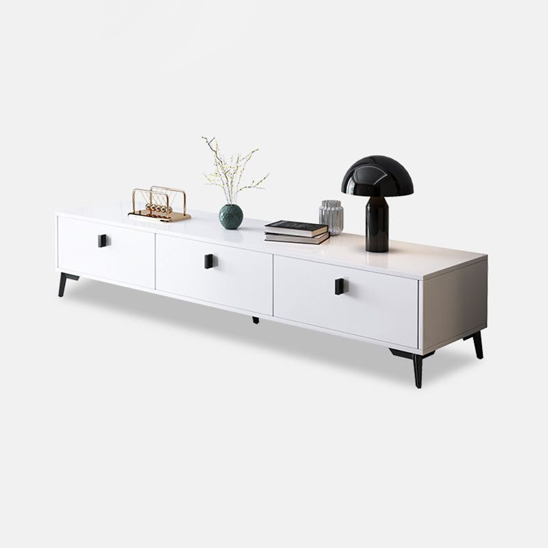 Modern Minimalist Rectangular TV Stand with 4 Drawers - Engineered Wood for Living Room