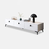 Modern Minimalist Rectangular TV Stand with 4 Drawers - Engineered Wood for Living Room