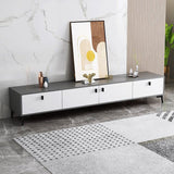 Modern Minimalist Rectangular TV Stand with 4 Drawers - Engineered Wood for Living Room