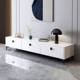 Modern Minimalist Rectangular TV Stand with 4 Drawers - Engineered Wood for Living Room