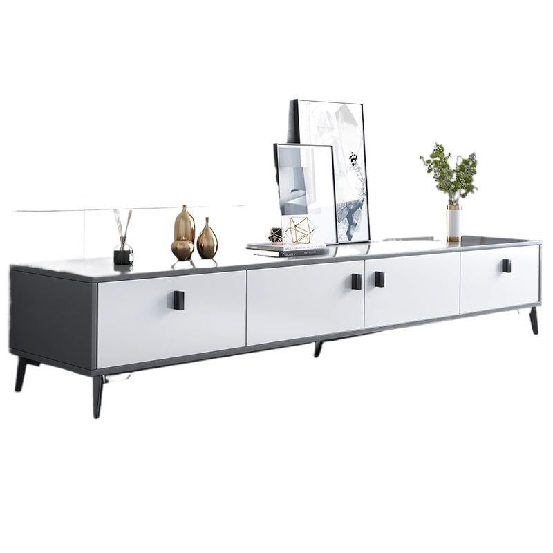 Modern Minimalist Rectangular TV Stand with 4 Drawers - Engineered Wood for Living Room