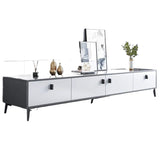 Modern Minimalist Rectangular TV Stand with 4 Drawers - Engineered Wood for Living Room