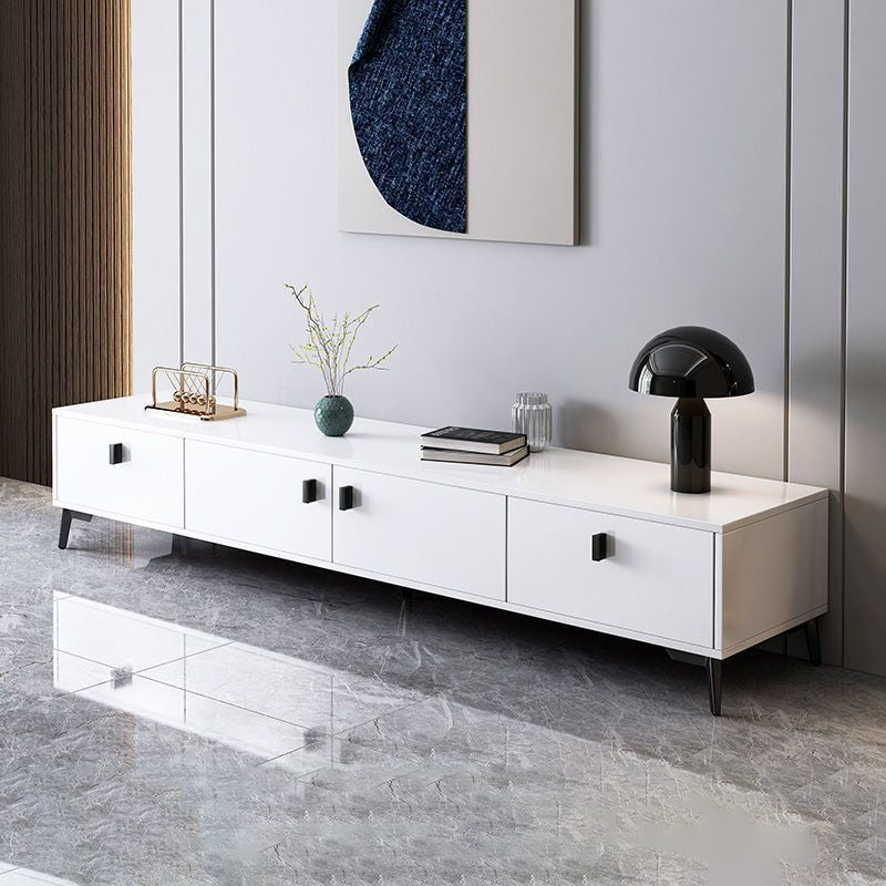 Modern Minimalist Rectangular TV Stand with 4 Drawers - Engineered Wood for Living Room