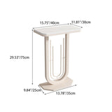 Sleek Modern Minimalist Rectangular Console Table with Sintered Stone Top and Carbon Steel Frame - 1-Tier Entryway Table