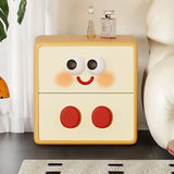 Contemporary Kids Nightstand – Toast-Shape Resin & MDF, 2-Drawer Bedroom Table