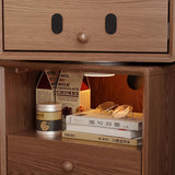 Kids Mouse-Shaped Nightstand - Contemporary Rubberwood & Pine Wood, Swivel Base, 2-Drawer Bedroom Nightstand