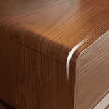Kids Mouse-Shaped Nightstand - Contemporary Rubberwood & Pine Wood, Swivel Base, 2-Drawer Bedroom Nightstand