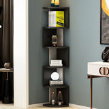 Modern Minimalist Rectangular Particle Board Bookshelves – 4- or 5-Tier Storage for Living Room