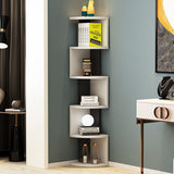 Modern Minimalist Rectangular Particle Board Bookshelves – 4- or 5-Tier Storage for Living Room