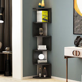 Modern Minimalist Rectangular Particle Board Bookshelves – 4- or 5-Tier Storage for Living Room
