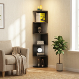 Modern Minimalist Rectangular Particle Board Bookshelves – 4- or 5-Tier Storage for Living Room