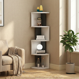 Modern Minimalist Rectangular Particle Board Bookshelves – 4- or 5-Tier Storage for Living Room