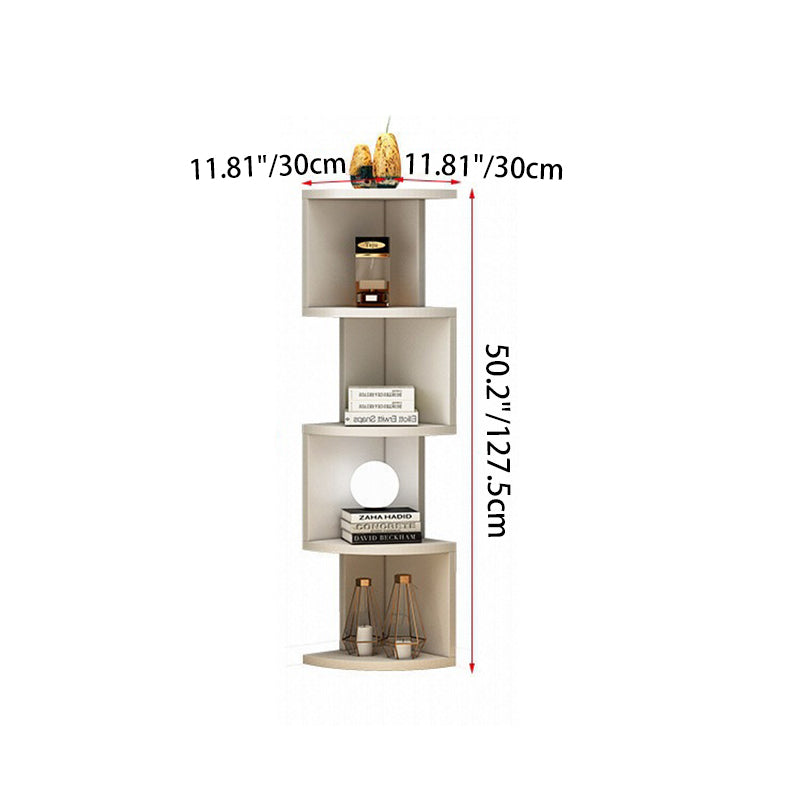 Modern Minimalist Rectangular Particle Board Bookshelves – 4- or 5-Tier Storage for Living Room