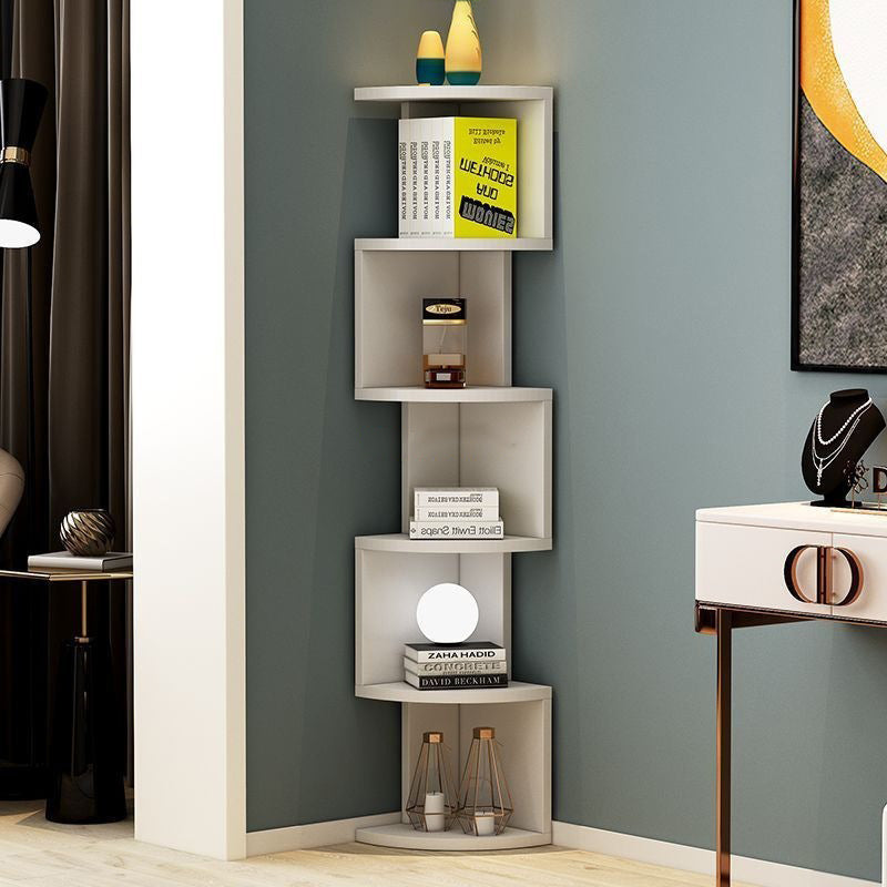 Modern Minimalist Rectangular Particle Board Bookshelves – 4- or 5-Tier Storage for Living Room