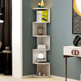 Modern Minimalist Rectangular Particle Board Bookshelves – 4- or 5-Tier Storage for Living Room