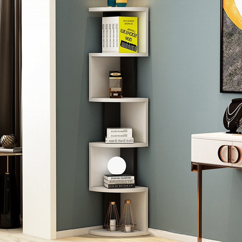 Modern Minimalist Rectangular Particle Board Bookshelves – 4- or 5-Tier Storage for Living Room