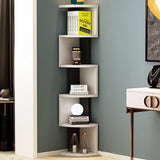 Modern Minimalist Rectangular Particle Board Bookshelves – 4- or 5-Tier Storage for Living Room