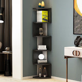 Modern Minimalist Rectangular Particle Board Bookshelves – 4- or 5-Tier Storage for Living Room