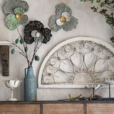 Elegant Traditional Vintage Iron & Pine Rectangular Console Table with Three Cabinet Storage for Entryways and Living Rooms
