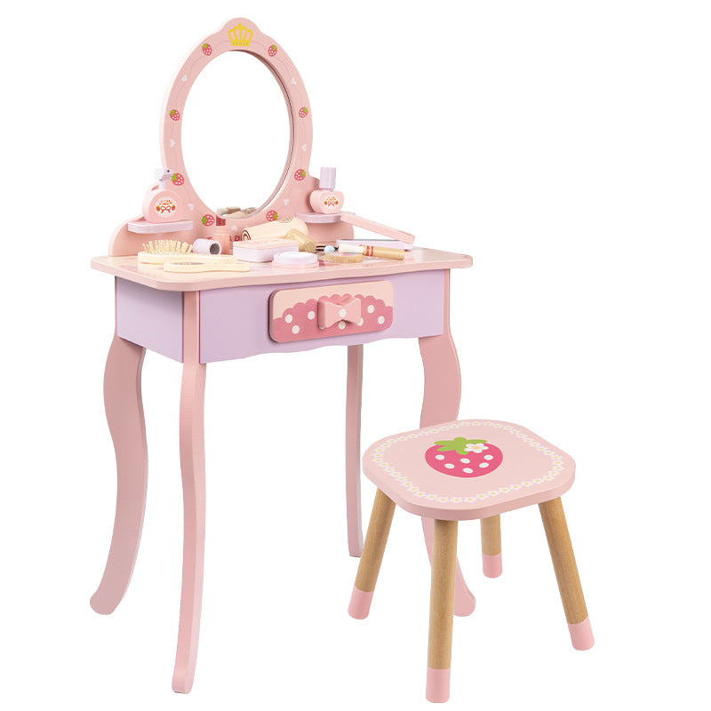 Modern Kids MDF Rectangular Makeup Vanity Set with Drawer – Sleek, Space-Saving Vanity for Bedroom & Living Room